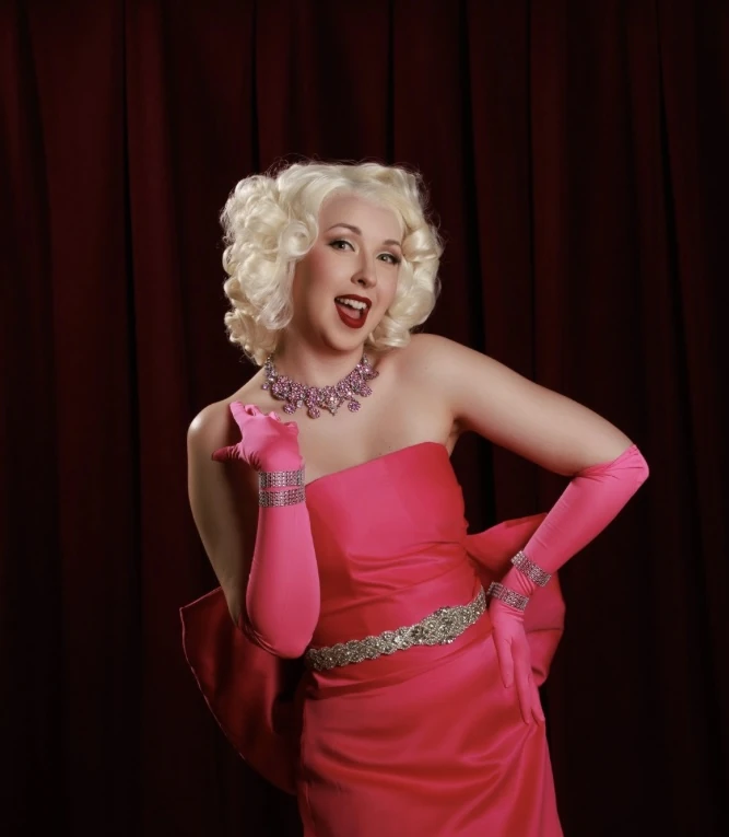 Blonde vintage cabaret performer